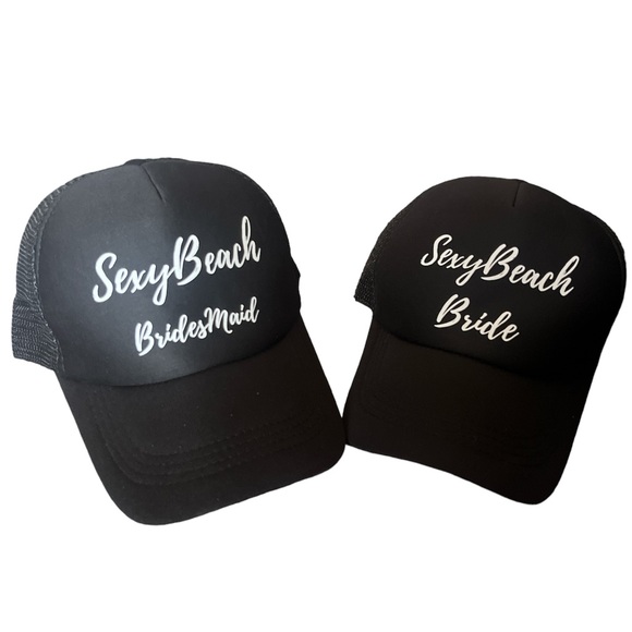 New Sexy Beach Bride black Trucker Hat – Bachelorette, Honeymoon, wedding - Picture 5 of 5